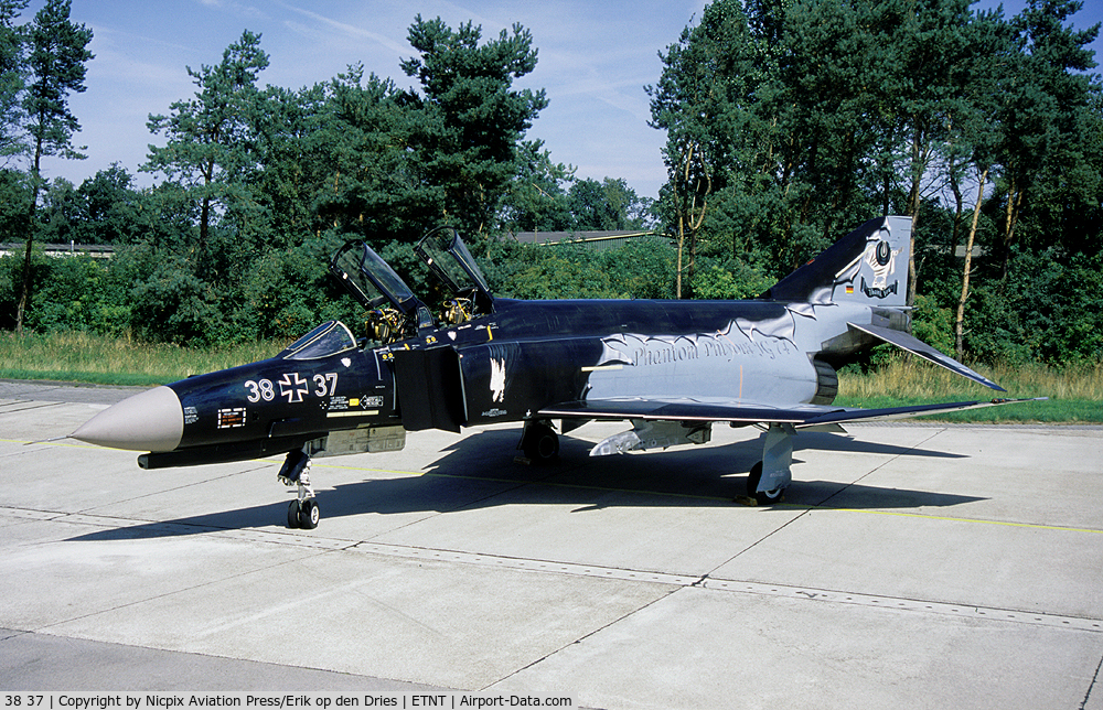38 37, 1972 McDonnell Douglas F-4F Phantom II C/N 4716, left side of the last F-4 of JG-74 when the unit went to Eurofighter