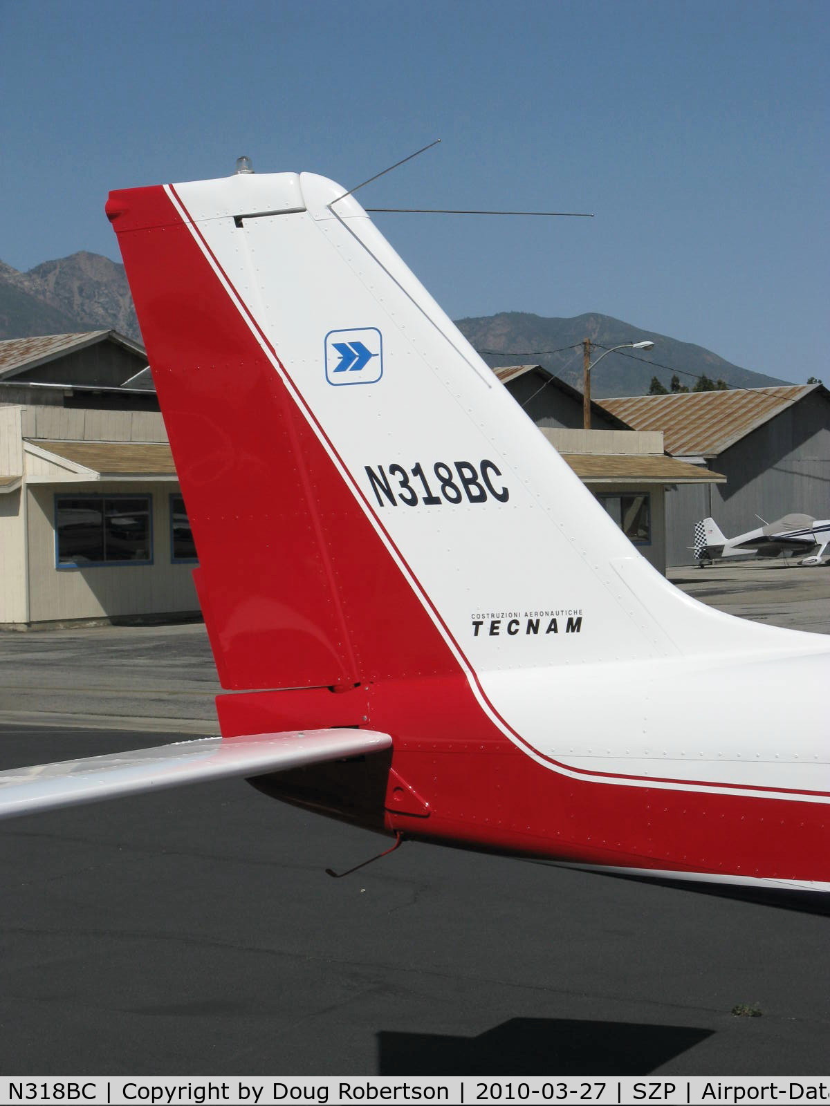 N318BC, 2005 Tecnam P-2002 Sierra C/N 125, 2006 Costruzioni Aeronautiche Tecnam TECNAM P2002 SIERRA, Rotax 912S 100 Hp, tail logo