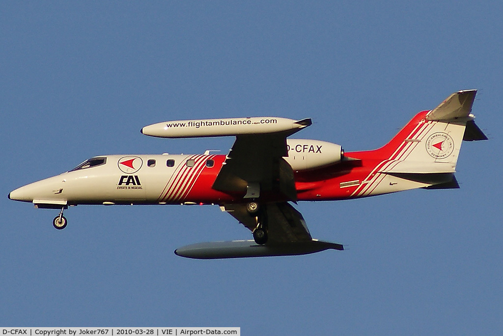 D-CFAX, 1977 Gates Learjet 35A C/N 35-135, Flight Ambulance International (FAI) Learjet 35A