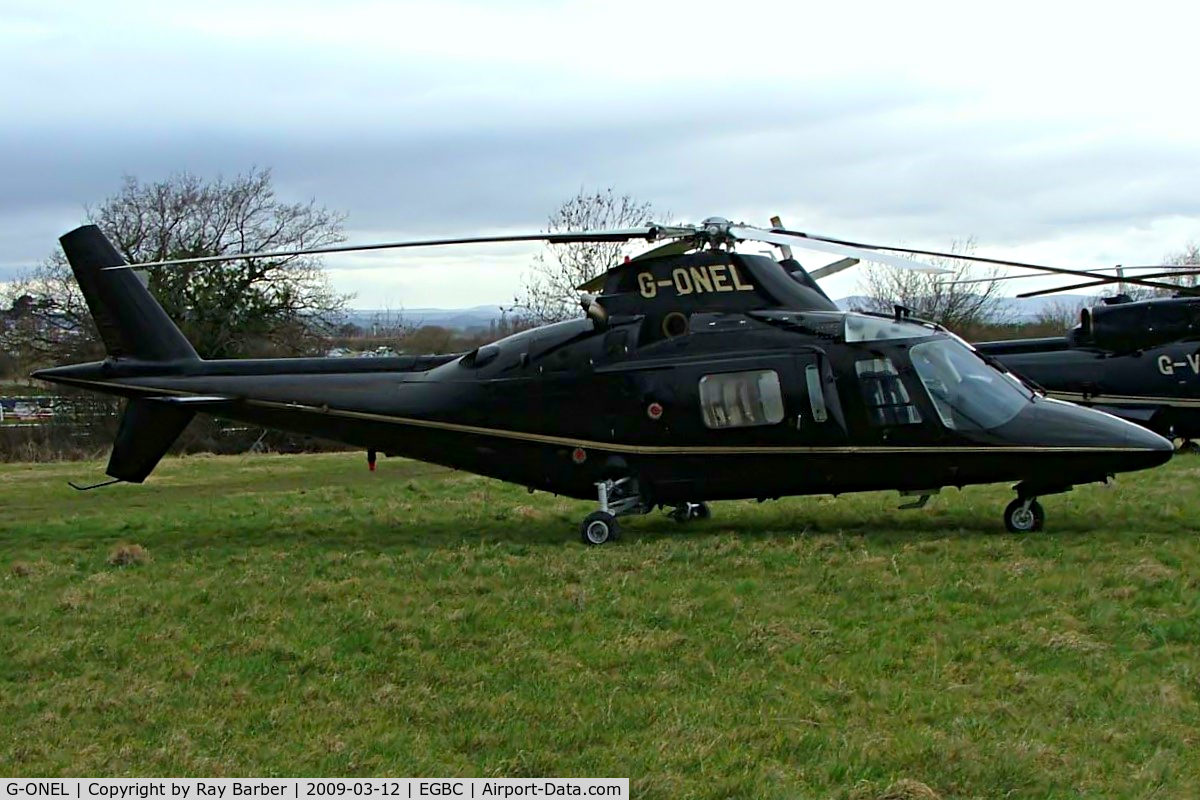 G-ONEL, 1995 Agusta A-109C C/N 7630, Agusta A.109C MAX [7630] Cheltenham~G 12/03/2009. Seen at Cheltenham Racecourse during Gold Cup Week.