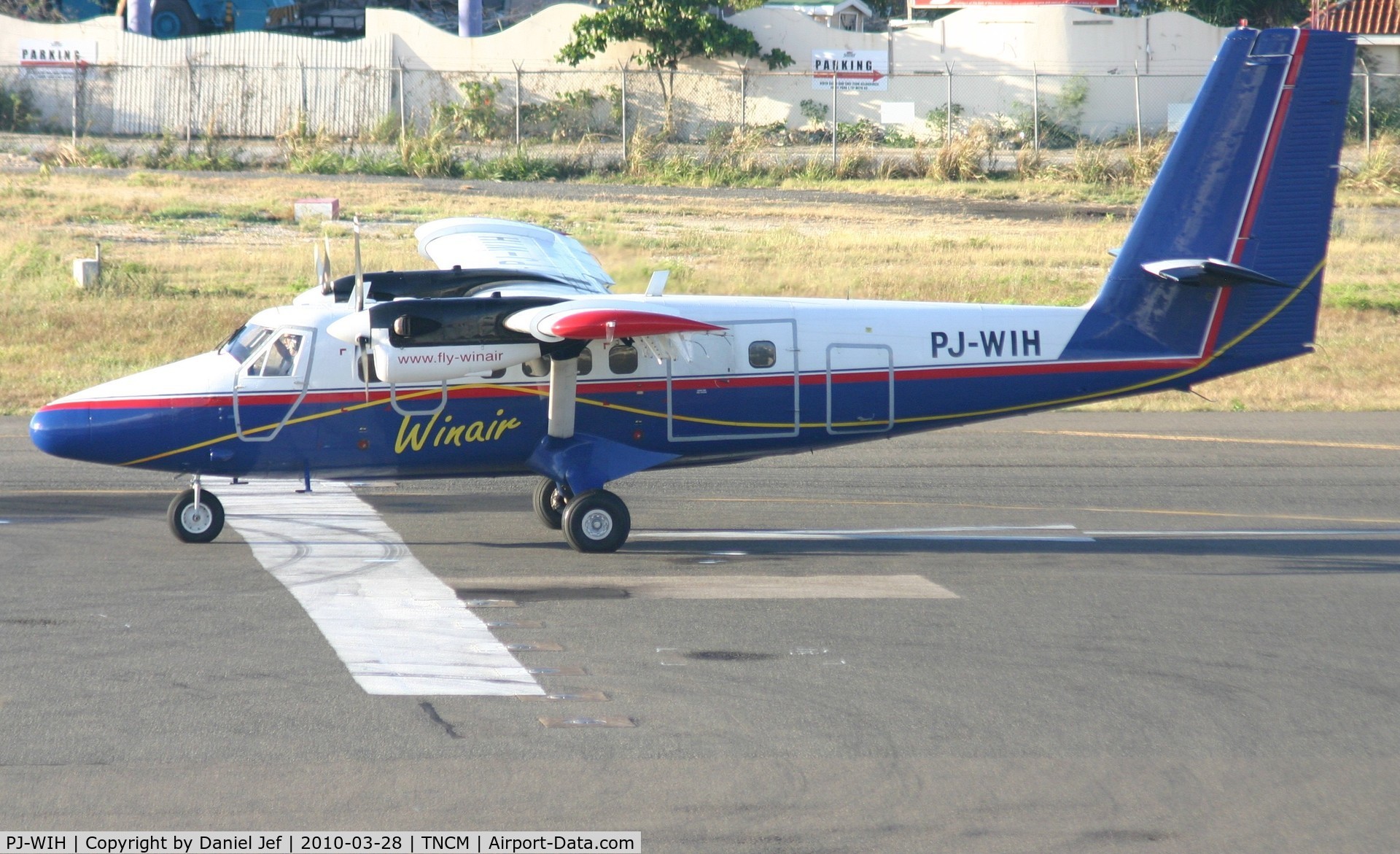 PJ-WIH, 1981 De Havilland Canada DHC-6-300 Twin Otter C/N 766, Winair PJ-WIH first at the lines for the day
