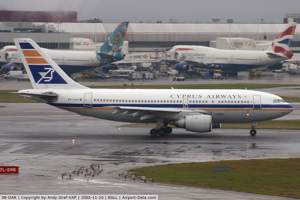 5B-DAR, 1984 Airbus A310-203 C/N 309, Cyprus Airways A310-200