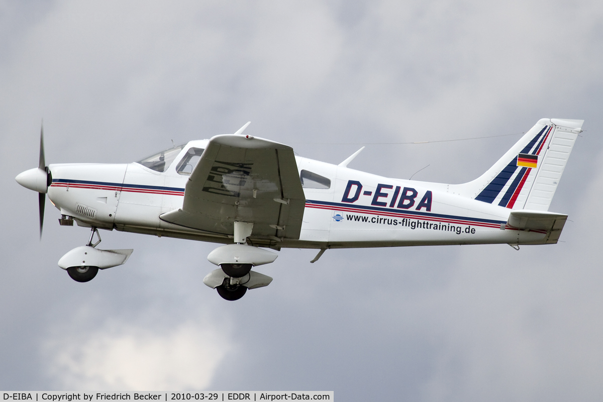 D-EIBA, 1976 Piper PA-28-181 C/N 28-7690150, departing Saarbrücken