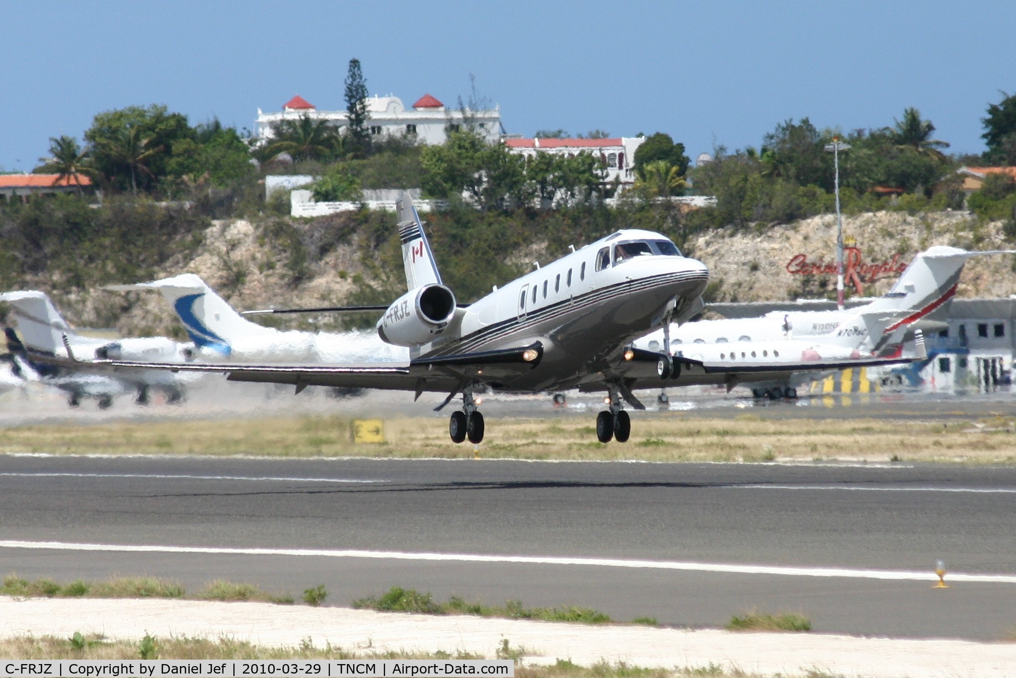 C-FRJZ, 1997 Israel Aircraft Industries IAI-1125A Astra SPX C/N 087, C-FRJZ departing TNCM runway 10