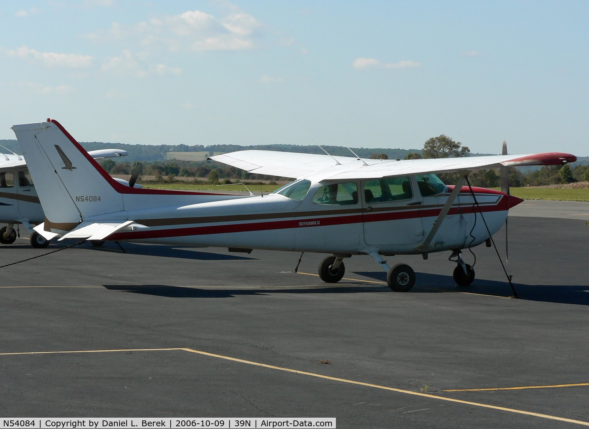 N54084, 1981 Cessna 172P C/N 17274870, Training Skyhawk rests on the ramp at Princeton Airport