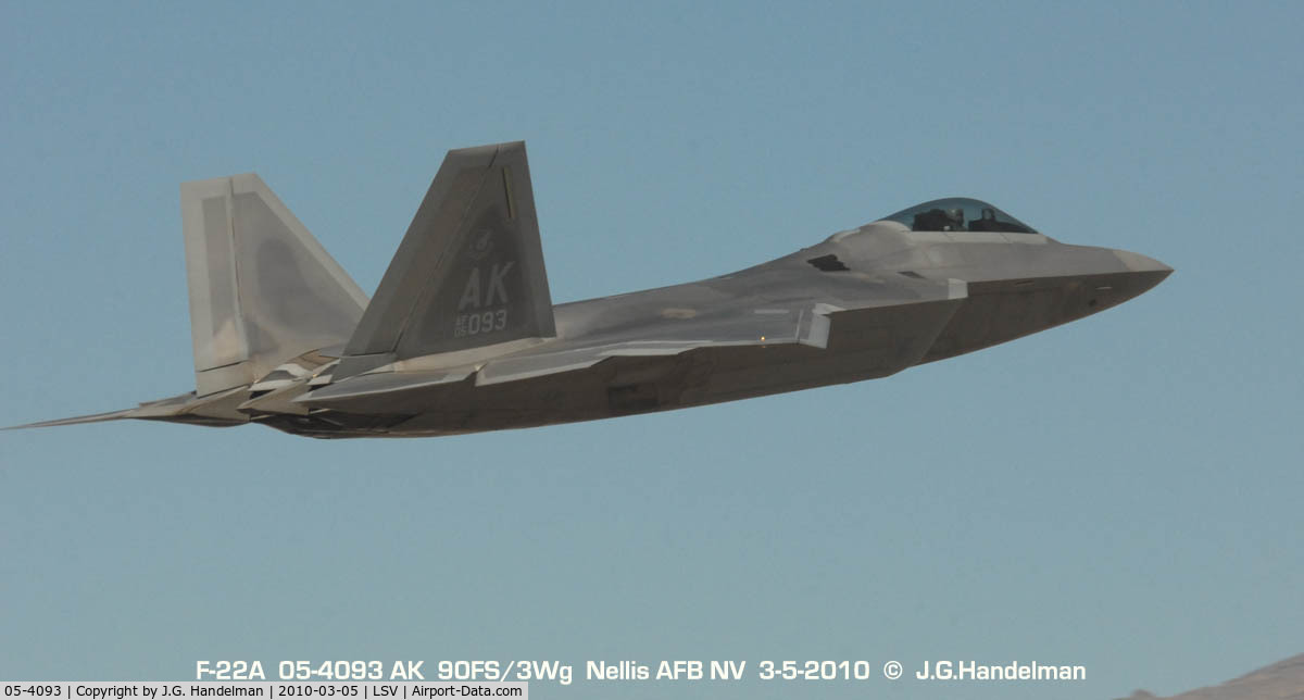 05-4093, Lockheed Martin F-22A Raptor C/N 4093, Raptor take off