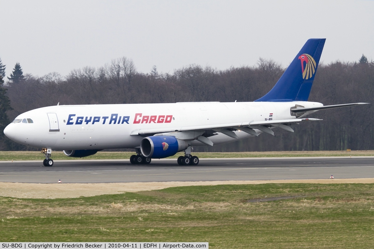 SU-BDG, 1982 Airbus A300B4-203 C/N 200, backtrack RW21 for departure on RW03