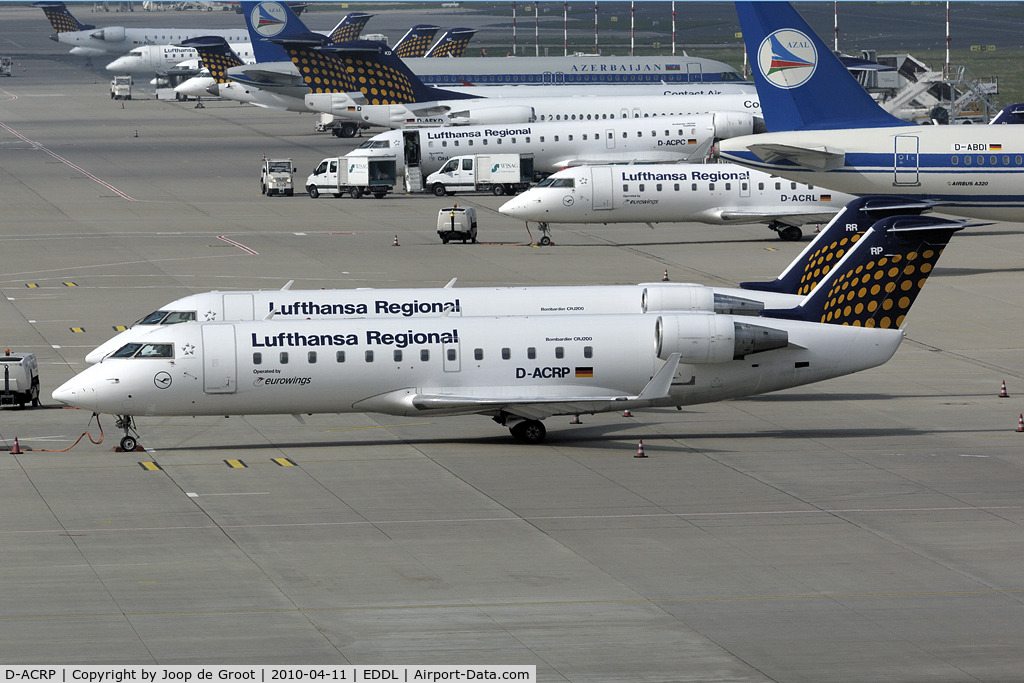 D-ACRP, 2002 Bombardier CRJ-200ER (CL-600-2B19) C/N 7625, together with D-ACRR