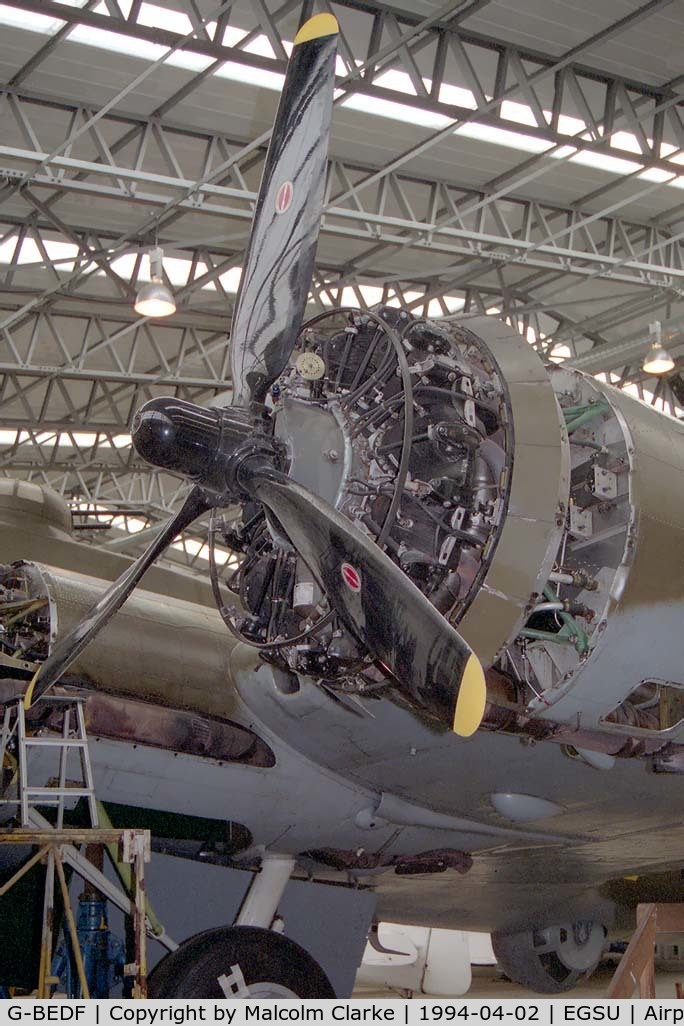 G-BEDF, 1944 Boeing B-17G Flying Fortress C/N 8693, Boeing B-17G Flying Fortress at the Imperial War Museum, Duxford in 1994.