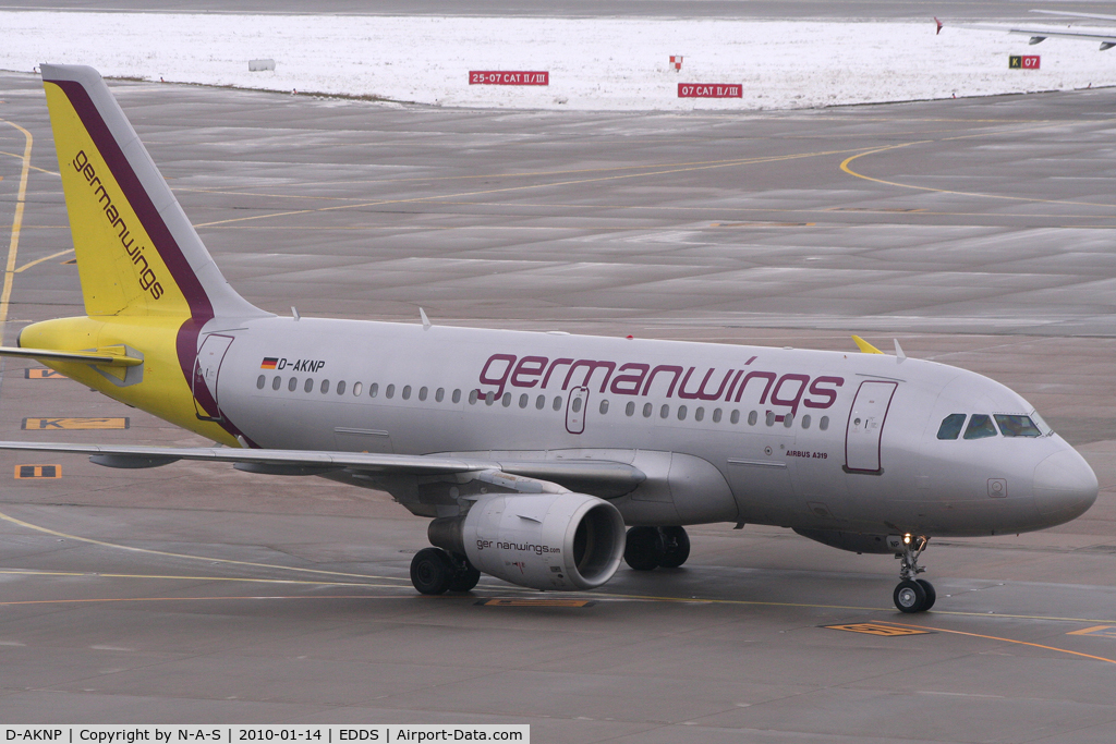 D-AKNP, 1999 Airbus A319-112 C/N 1155, Taxi in to stand