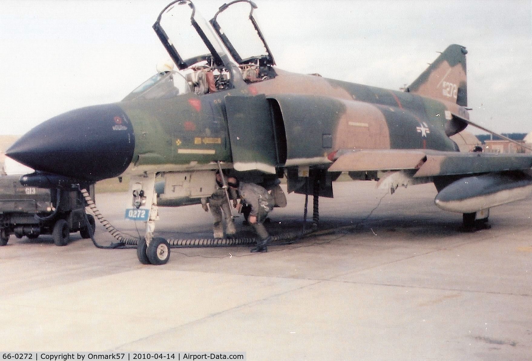 66-0272, 1966 McDonnell F-4D Phantom II C/N 1940, Launching F-4D Phantom, 66-0272 from RAF Lakenheath, 1977.