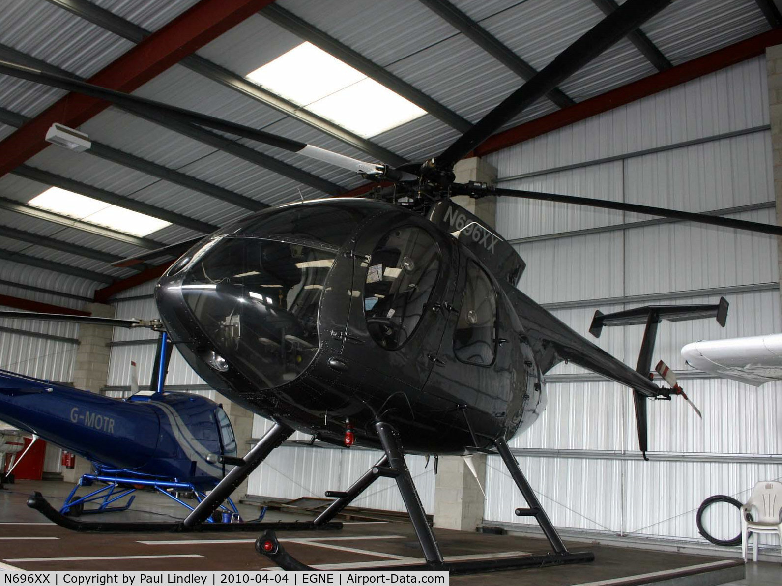N696XX, 1999 MD Helicopters 369E C/N 0544E, under cover