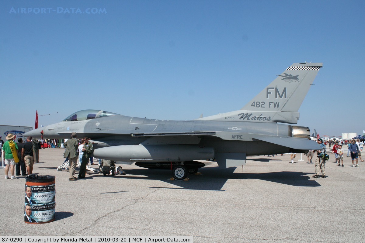 87-0290, 1987 General Dynamics F-16C Fighting Falcon C/N 5C-551, F-16C