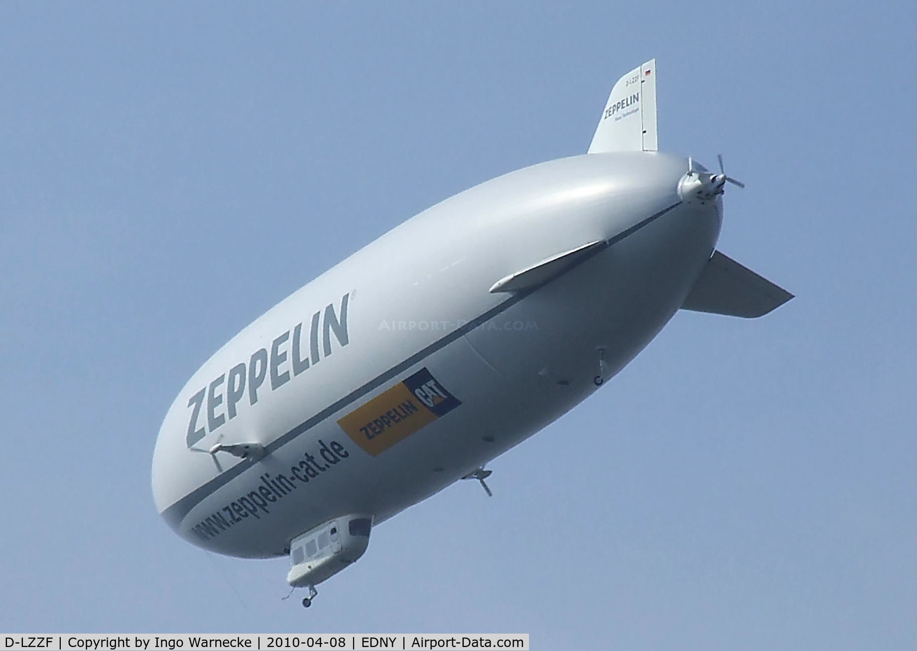 D-LZZF, 1998 Zeppelin NT07 C/N 3, Zeppelin NT LZ-N07 at the AERO 2010, Friedrichshafen