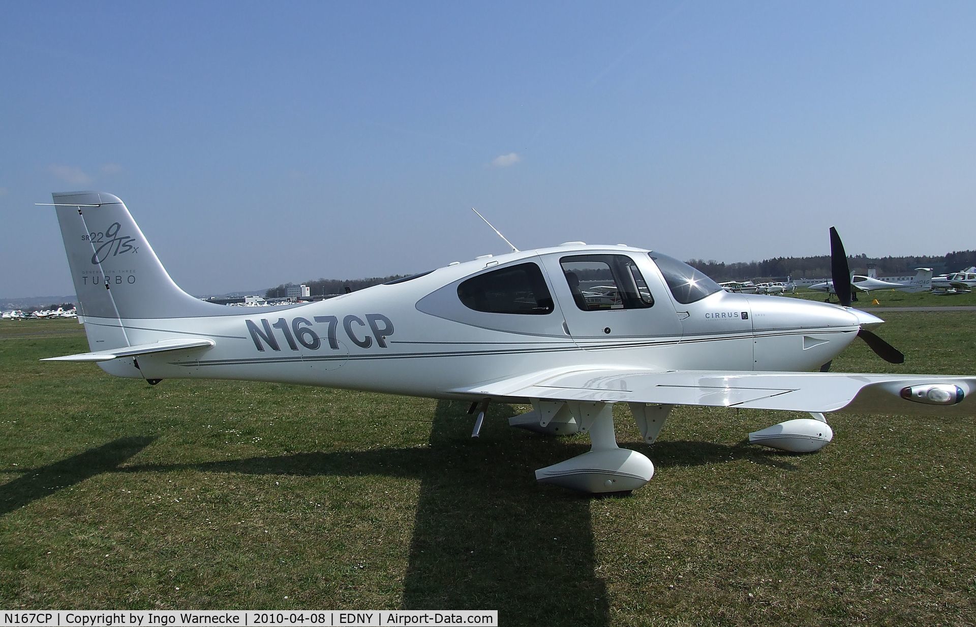 N167CP, 2008 Cirrus SR22 C/N 3075, Cirrus SR22 GTS at Friedrichshafen airport during the AERO 2010