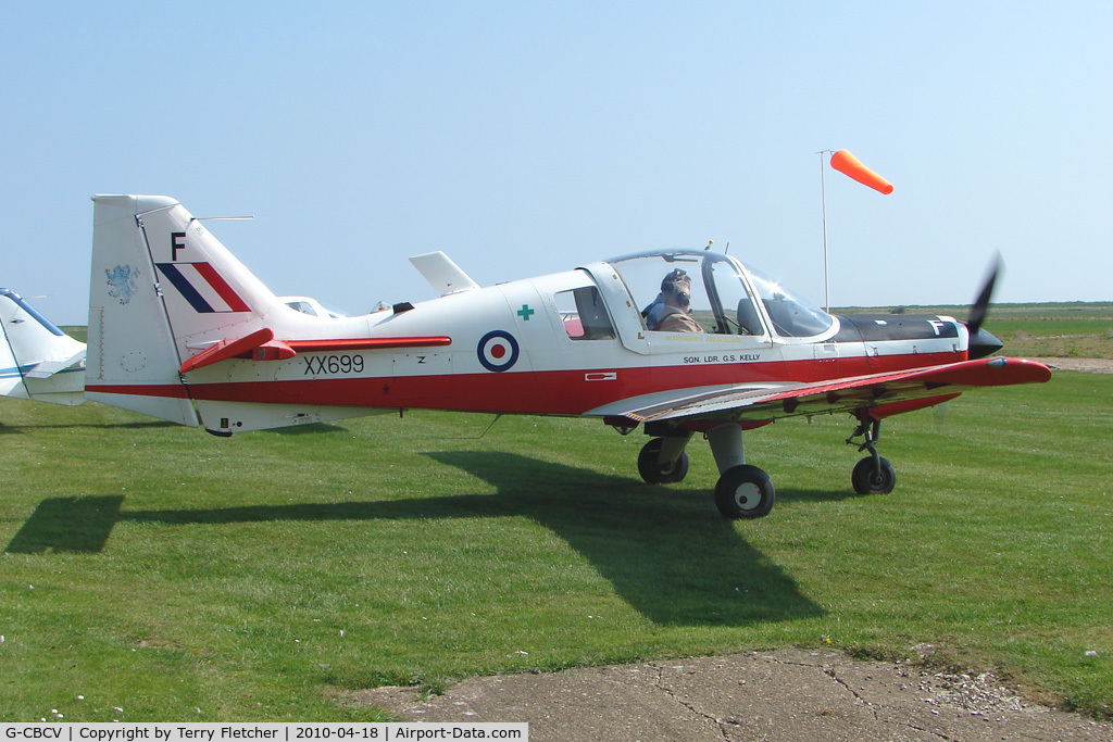 G-CBCV, 1975 Scottish Aviation Bulldog T.1 C/N BH120/348, at North Cotes Airfield