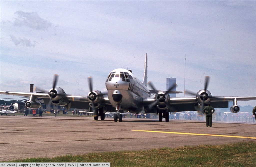 52-2630, 1952 Boeing KC-97L Stratofreighter C/N 16661, Operated by Ohio ANG. Seen at IAT 1974 held at RAF Greenham Common