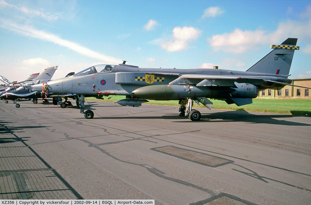 XZ356, 1976 Sepecat Jaguar GR.3A C/N S.123, Royal Air Force Jaguar GR3A (c/n S123). Operated by 54 Squadron, coded 'GF'.