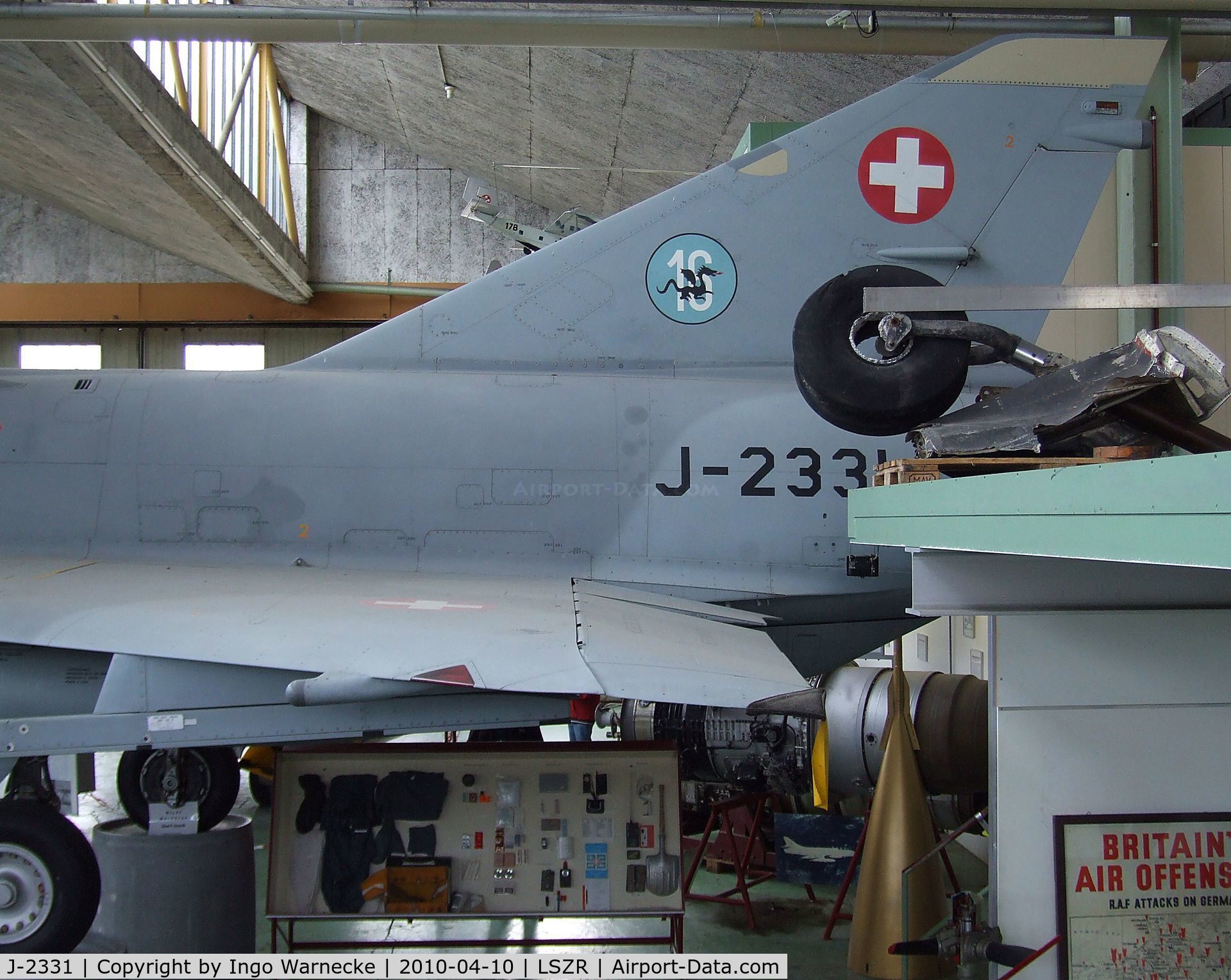 J-2331, Dassault (F+W Emmen) Mirage IIIS C/N 17-26-128/1021, Dassault Mirage III S of the Swiss air force at the Fliegermuseum Altenrhein