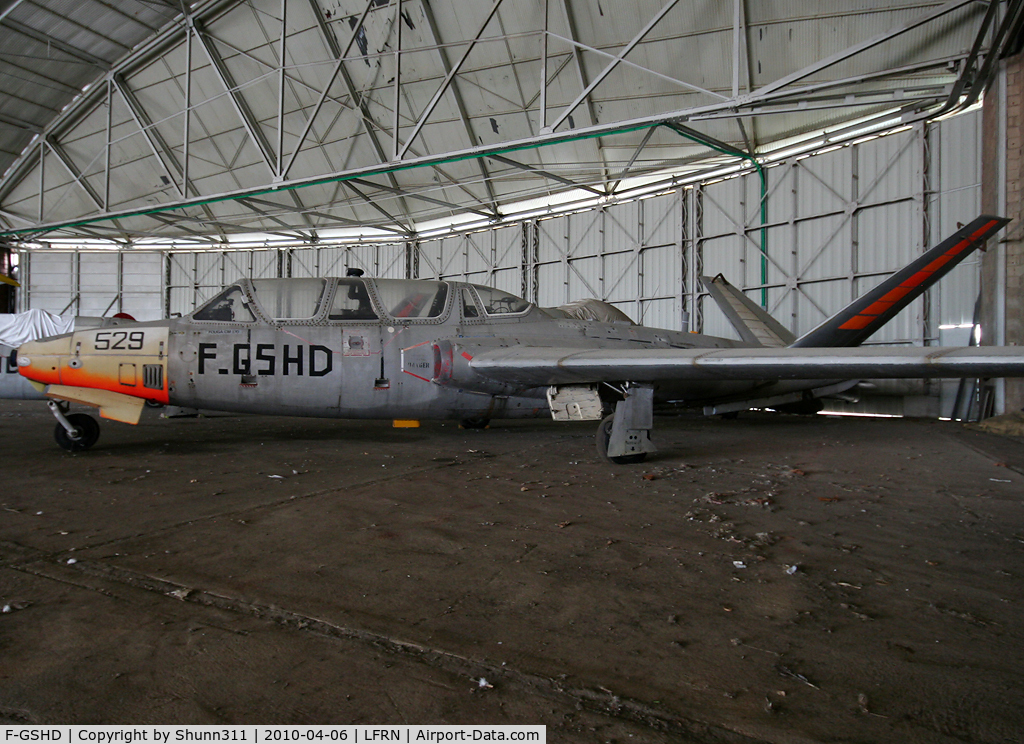 F-GSHD, Fouga CM-170 Magister C/N 529, Stored into a hangar...