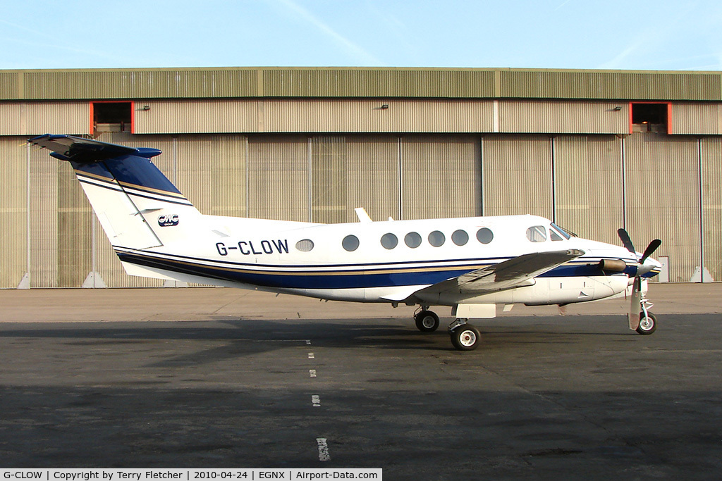 G-CLOW, 1981 Beech 200 Super King Air C/N BB-821, Beech 200 at East Midlands