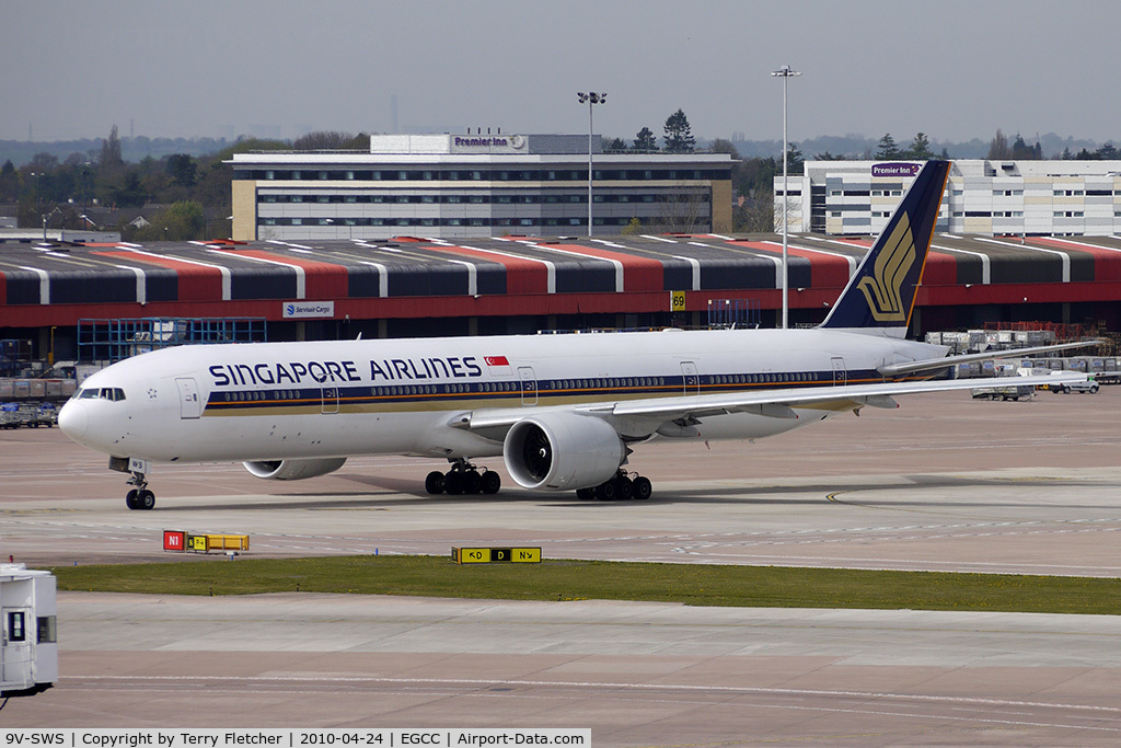 9V-SWS, 2008 Boeing 777-312/ER C/N 34584, Singapore Airlines B777-300ER at Manchester