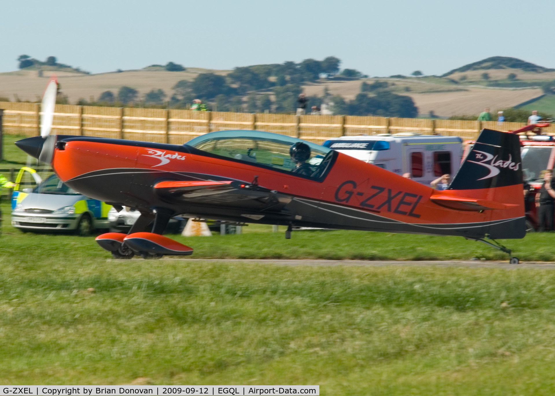 G-ZXEL, 2006 Extra EA-300L C/N 1224, Blades Aerobatic Team - RAF Leuchars Airshow 2009