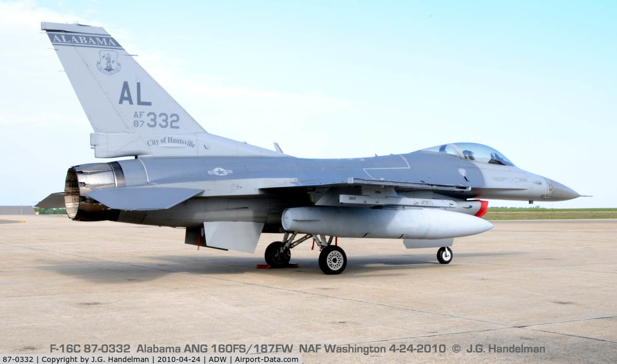 87-0332, 1987 General Dynamics F-16C Fighting Falcon C/N 5C-593, F-16C at NAF Washington