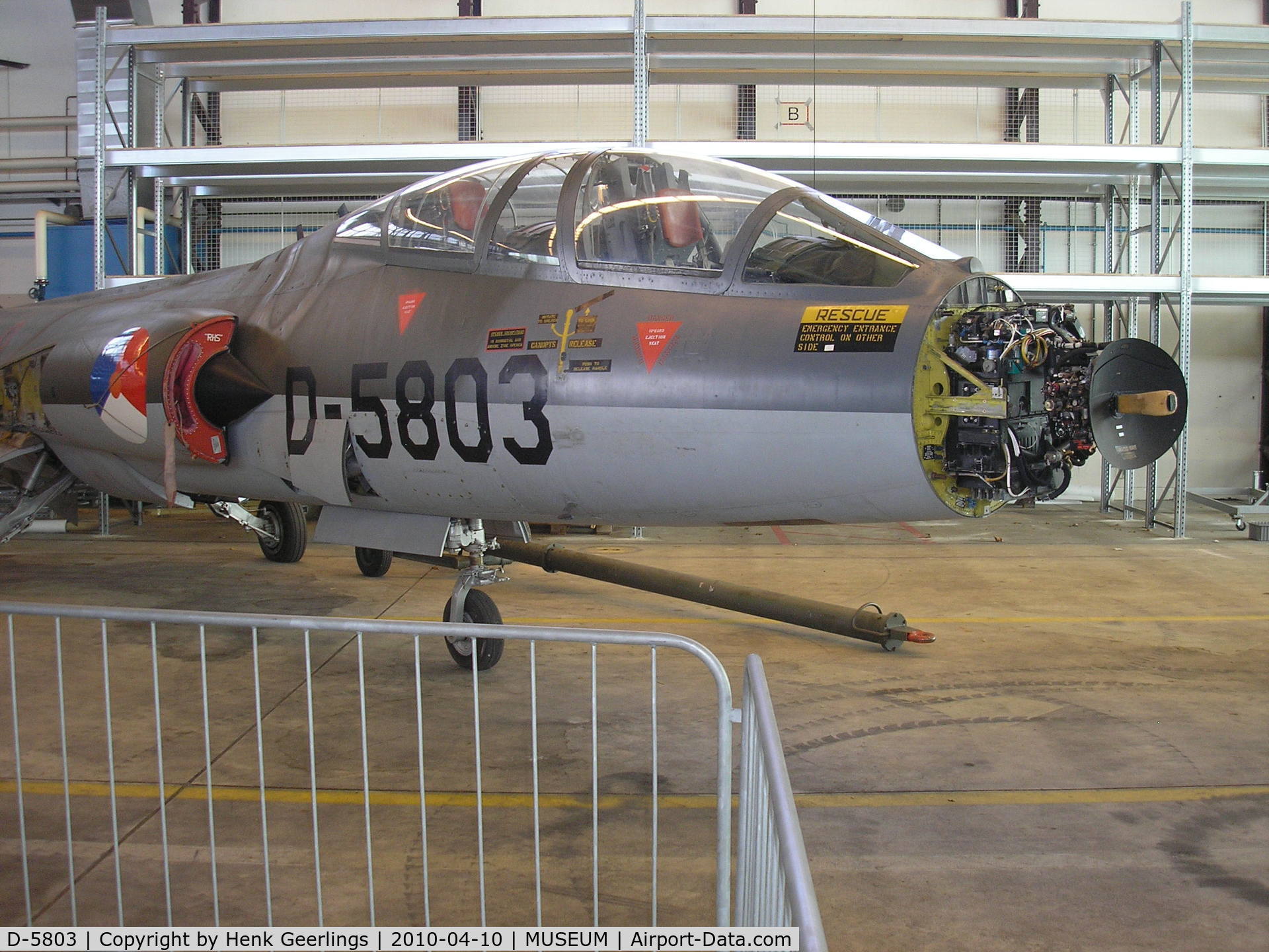 D-5803, Lockheed TF-104G Starfighter C/N 583E-5803, MLM Dutch AF Museum - Soesterberg
