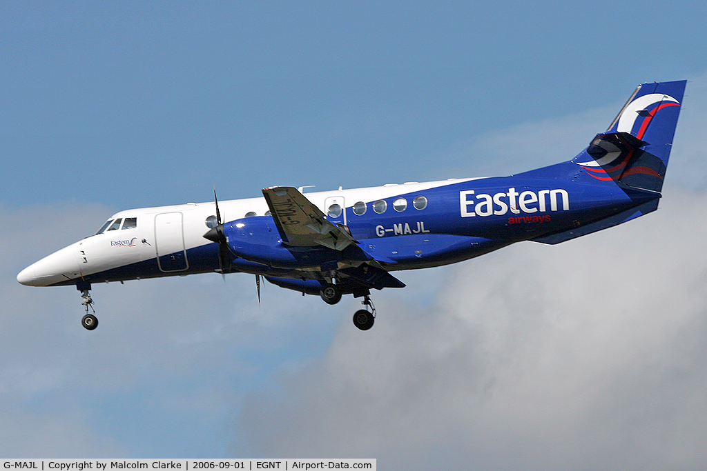 G-MAJL, 1996 British Aerospace Jetstream 41 C/N 41087, British Aerospace Jetstream 41 on finals to 25 at Newcastle Airport in 2006.