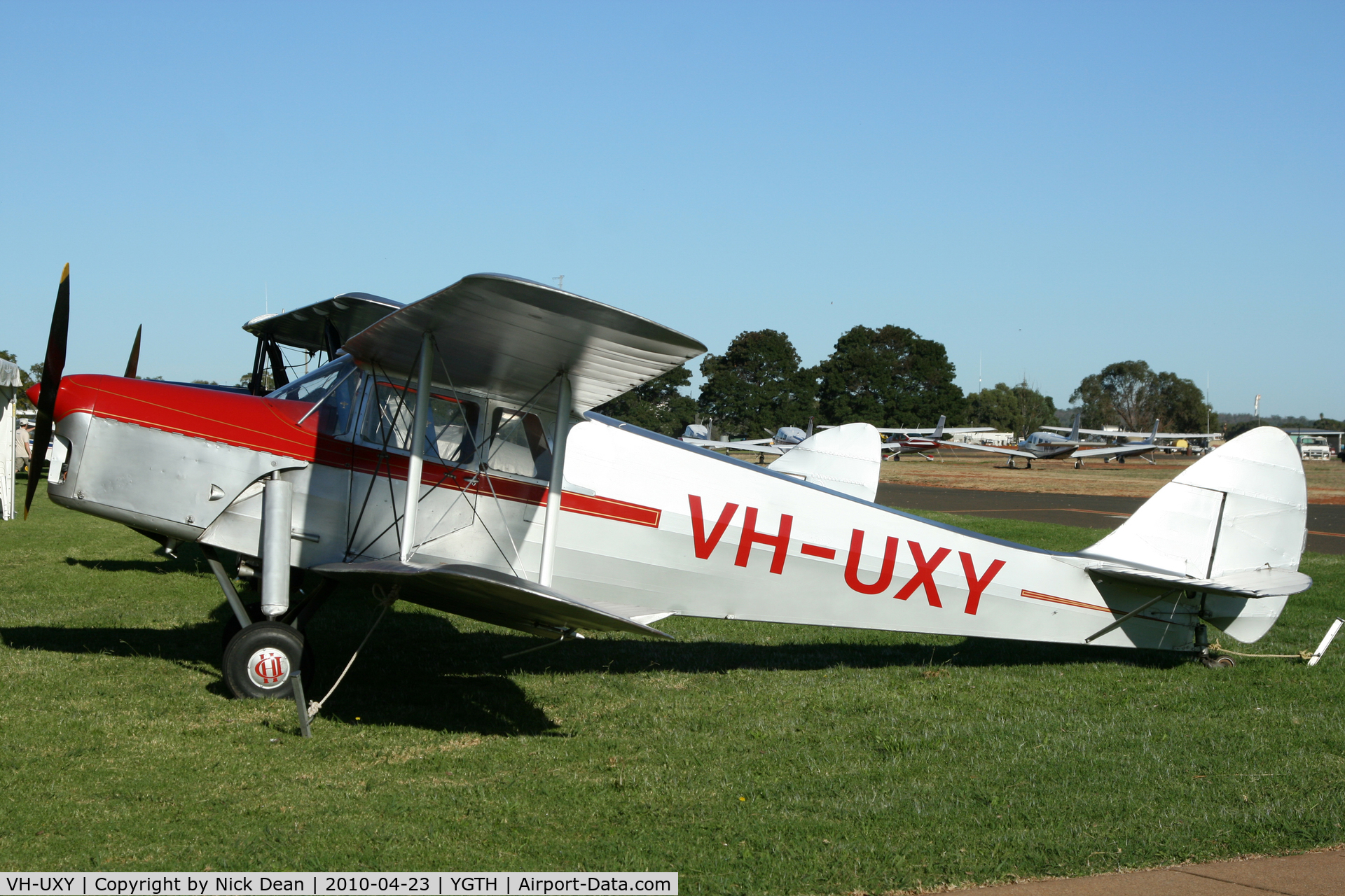 VH-UXY, 1937 De Havilland DH.87B Hornet Moth C/N 8131, YGTH