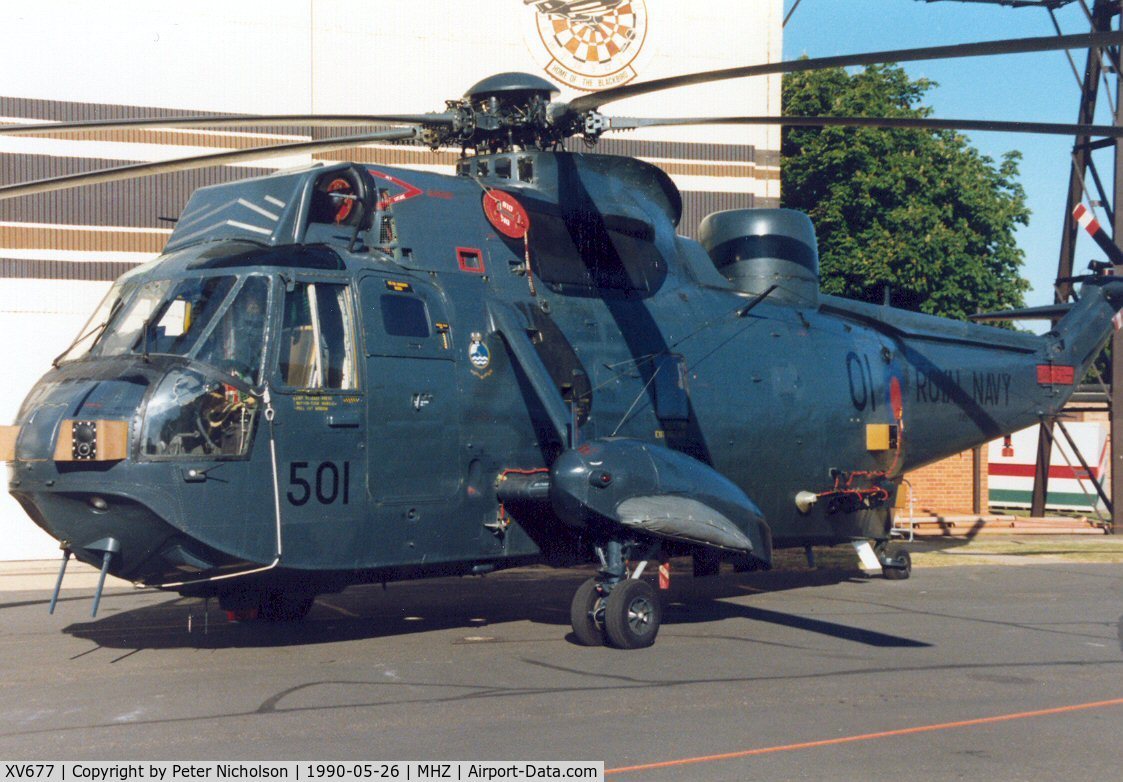 XV677, 1970 Westland Sea King HAS.6 C/N WA665, Sea King HAS.6 of 810 Squadron in the static park at the 1990 RAF Mildenhall Air Fete.