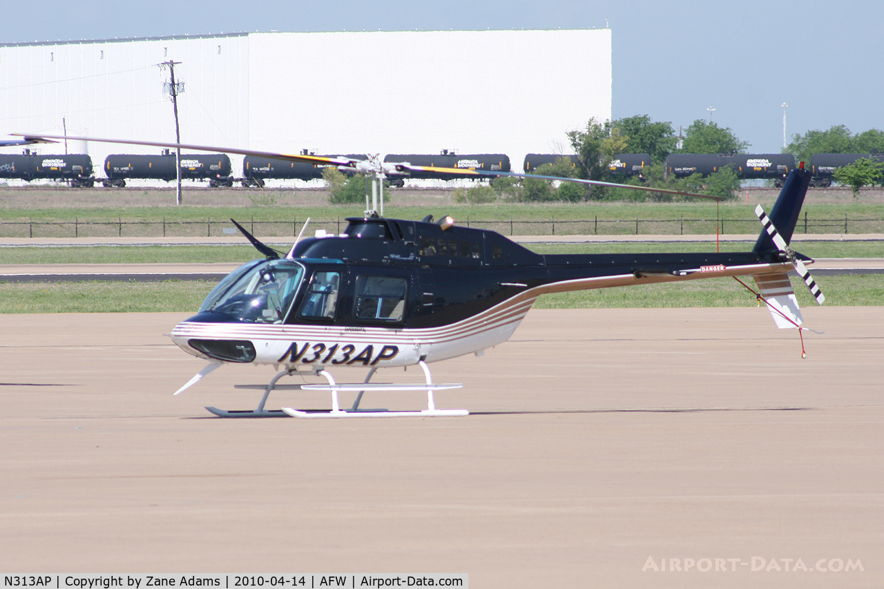 N313AP, 1981 Bell 206B JetRanger C/N 3471, At Fort Worth Alliance Airport
