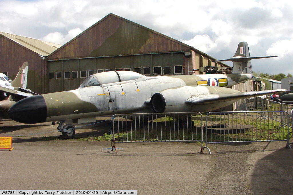 WS788, 1954 Gloster Meteor NF(T).14 C/N Not found WS788, 1954 Gloster Meteor NF(T).14 displayed at the Yorkshire Air Museum at Elvington