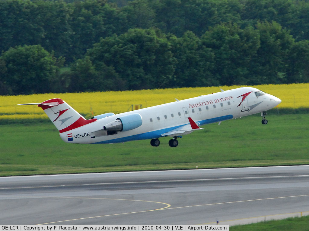 OE-LCR, 2003 Canadair CRJ-200LR (CL-600-2B19) C/N 7910, Last takeoff bound for NCE for an Austrian Airlines passenger flight