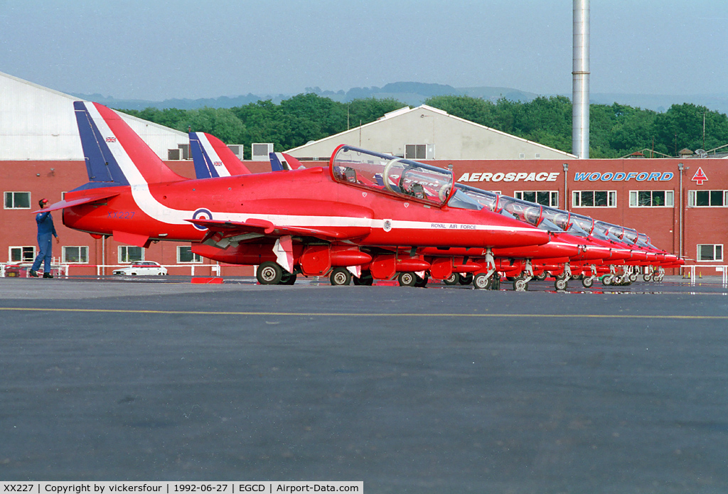 XX227, 1978 Hawker Siddeley Hawk T.1A C/N 063/312063, Royal Air Force. Operated by the Red Arrows.