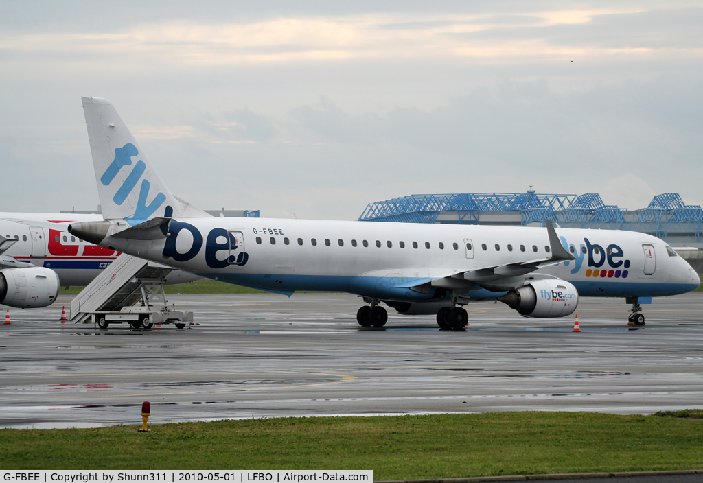 G-FBEE, 2007 Embraer 195LR (ERJ-190-200LR) C/N 19000093, Parked at the old terminal...