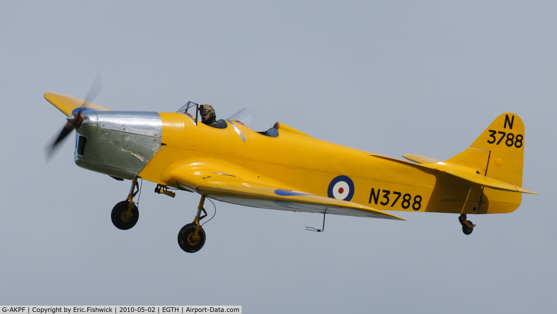 G-AKPF, 1941 Miles M14A Hawk Trainer 3 C/N 2228, 43. G-AKPF - Hawk Trainer III: spirited flying at an unusually cold, blustery Shuttleworth Spring Air Display