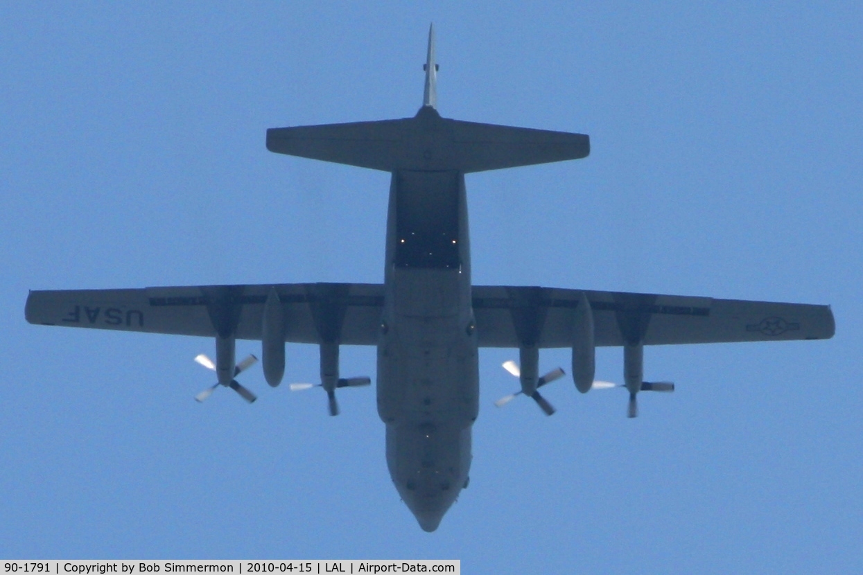 90-1791, 1990 Lockheed C-130H Hercules C/N 382-5242, Ramp door open for parachute jumpers at Sun N Fun 2010 - Lakeland, Florida.