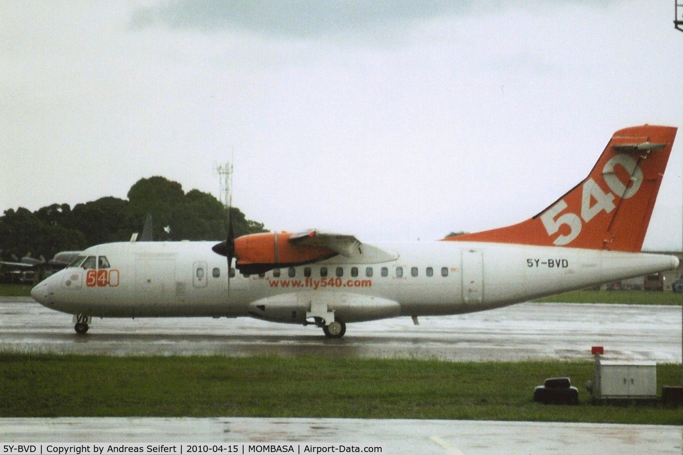 5Y-BVD, 1988 ATR 42-320 C/N 115, Mombasa Airport 15.4.2010