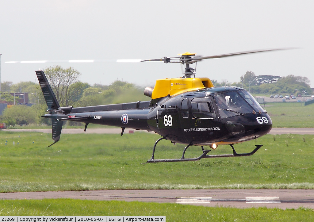ZJ269, 1997 Eurocopter AS-350BB Squirrel HT1 Ecureuil C/N 2999, Royal Air Force. Operated by DHFS, coded '69'.