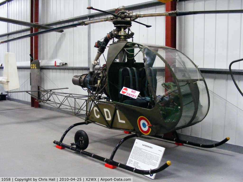 1058, 1959 Sud Ouest SO.1221 Djinn C/N FR108, at The Helicopter Museum, Weston-super-Mare