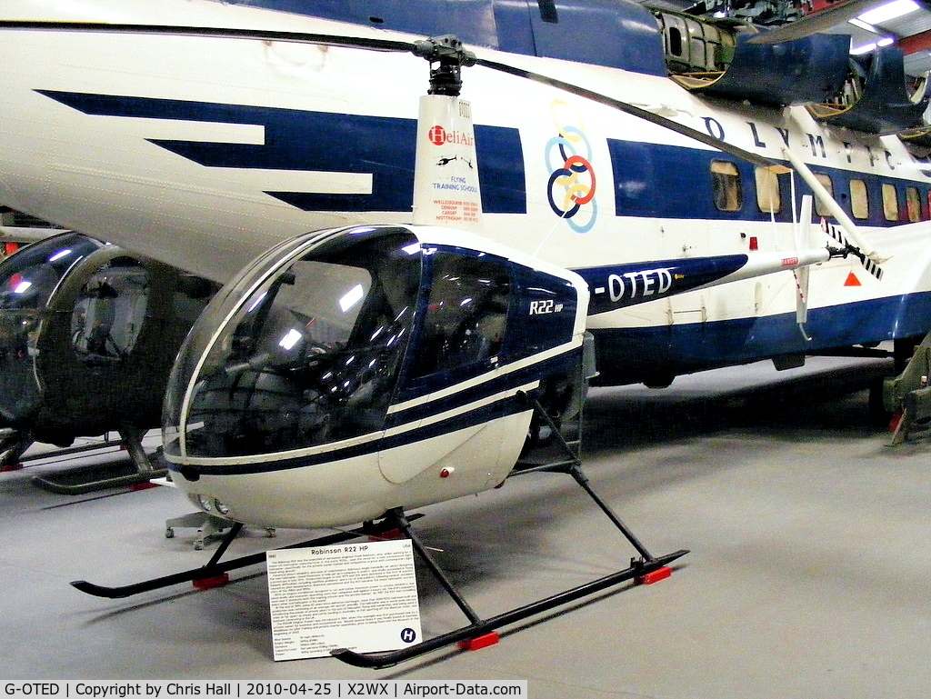 G-OTED, 1981 Robinson R22 C/N 0209, at The Helicopter Museum, Weston-super-Mare