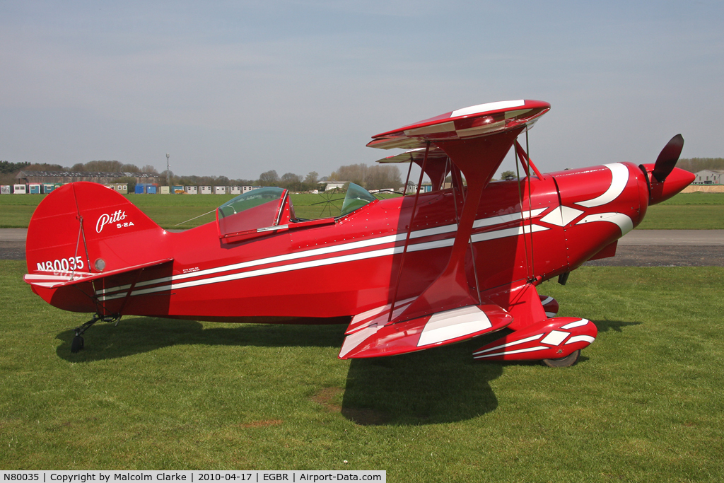 N80035, 1974 Aerotek Pitts S-2A Special C/N 2070, Aerotek Pitts S-2A Special at Breighton Airfield in 2010.