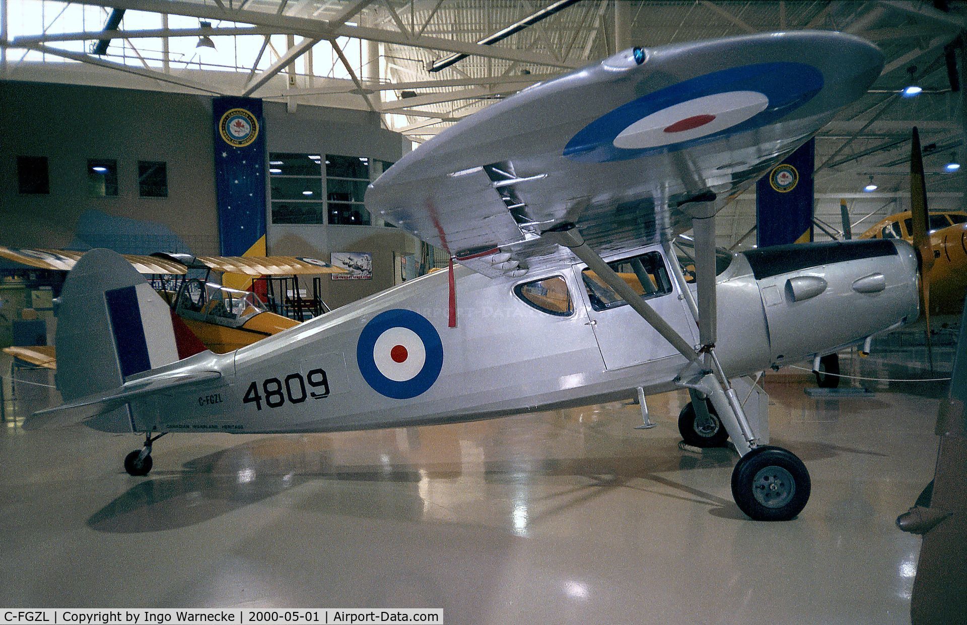 C-FGZL, 1946 Fairchild 24R-46 C/N R46-250, at the Canadian Warplane Heritage Museum, Hamilton Ontario