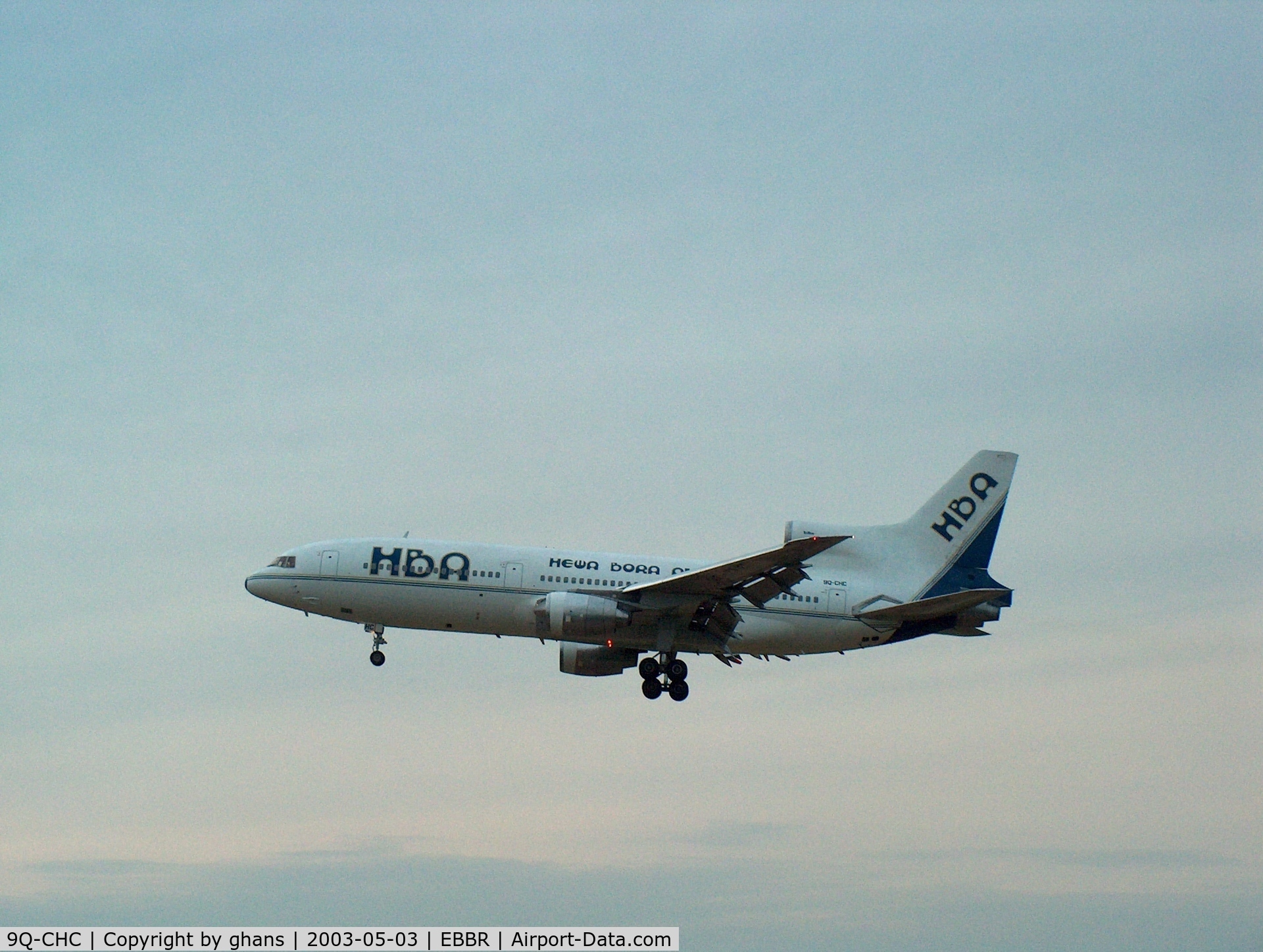 9Q-CHC, 1981 Lockheed L-1011-385-3 Tristar 500 C/N 193H-1209, Brussels runway 25L