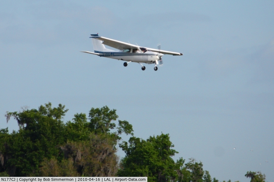 N177CJ, 1970 Cessna 177RG Cardinal C/N 177RG0018, Arriving at Lakeland, FL during Sun N Fun 2010.