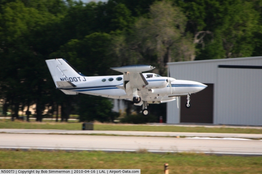 N500TJ, 1974 Cessna 421B Golden Eagle C/N 421B0585, Arriving at Lakeland, FL during Sun N Fun 2010.