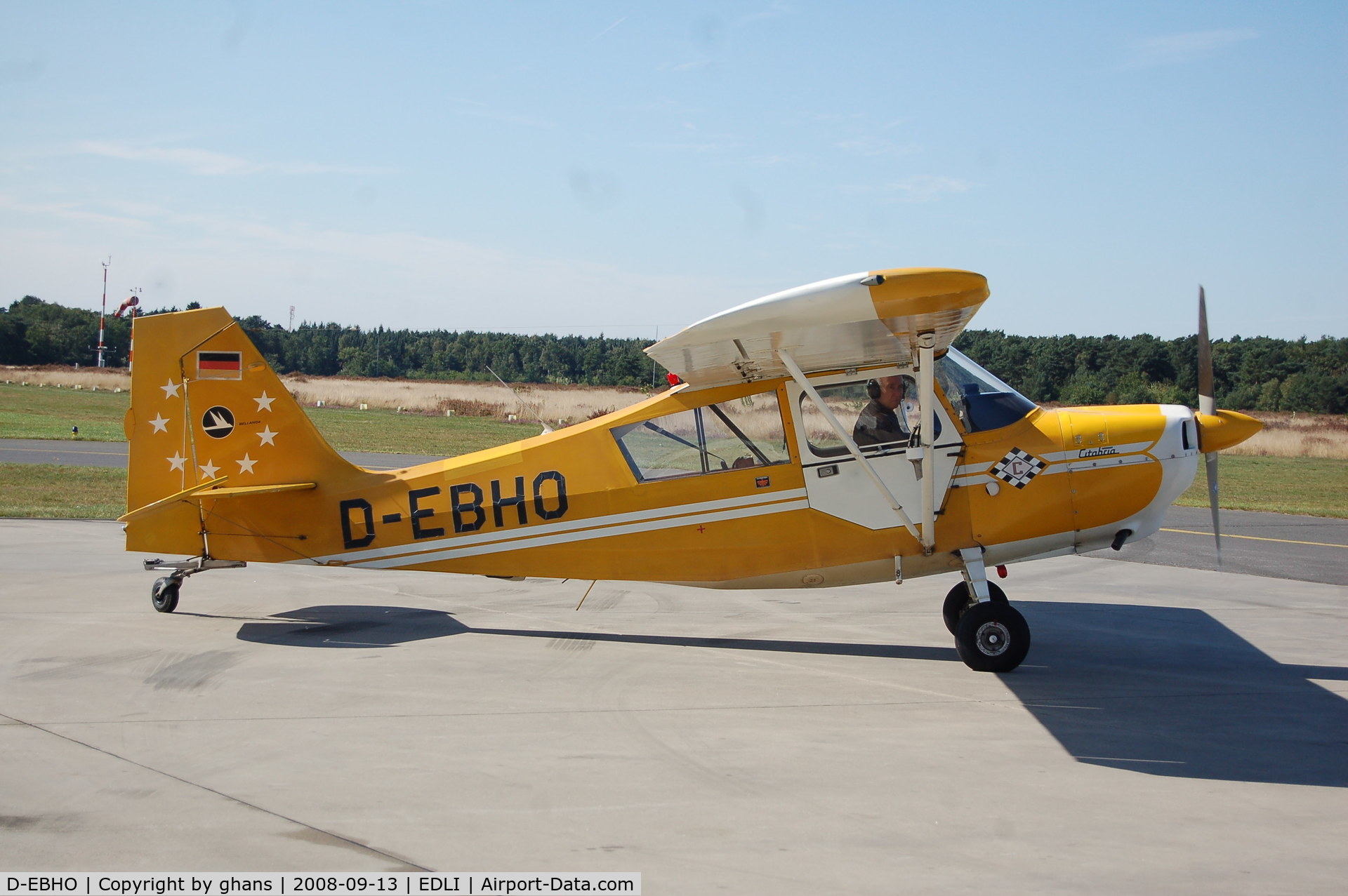 D-EBHO, Champion AERONCA CH7B C/N Not found D-EBHO, Nicely in the sun at Bielefeld