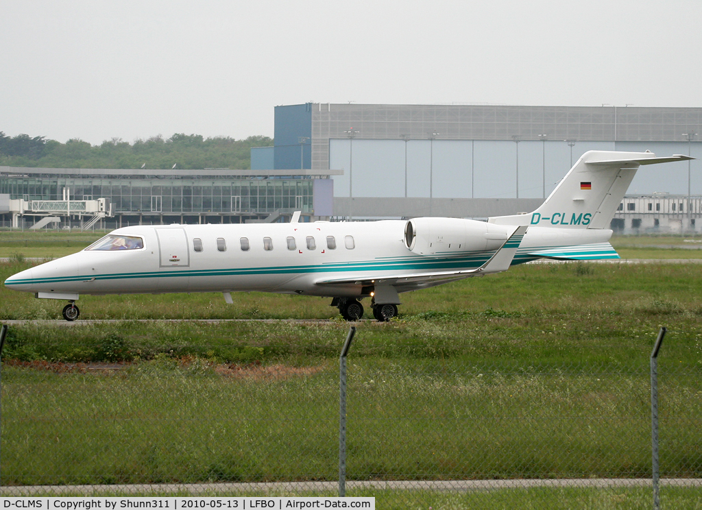 D-CLMS, 2009 Learjet 45 C/N 45-395, Taxiing to the General Aviation area...